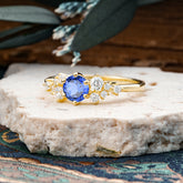 Classic 6-Prong Round Cut Sapphire Engagement Ring